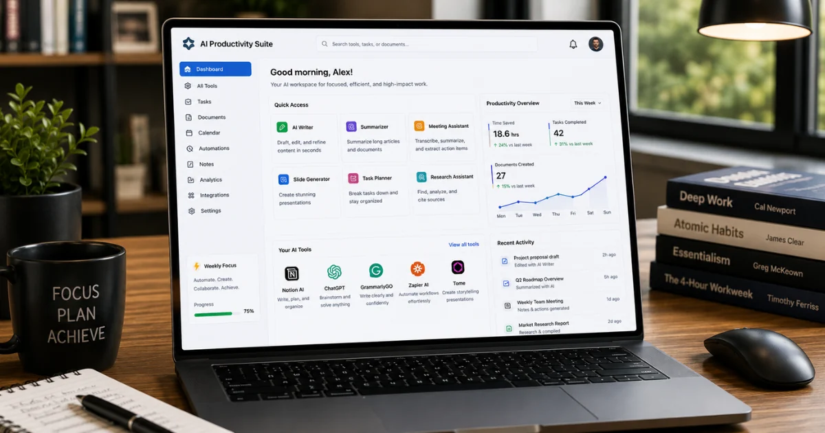 Best AI Productivity Tools for Professionals (2026): Top AI Tools for Work, Communication, Research, and Efficiency