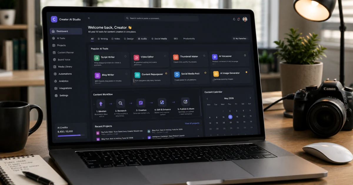 Best AI Tools for Content Creators (2026): Top AI Tools for YouTube, Blogging, Social Media, and Content Production