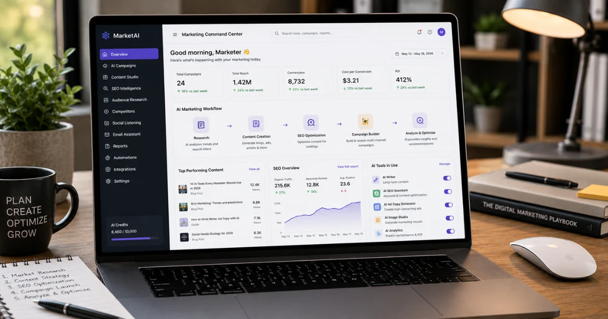 Best AI Tools for Marketers (2026): Top AI Tools for Content, SEO, Research, and Campaign Management