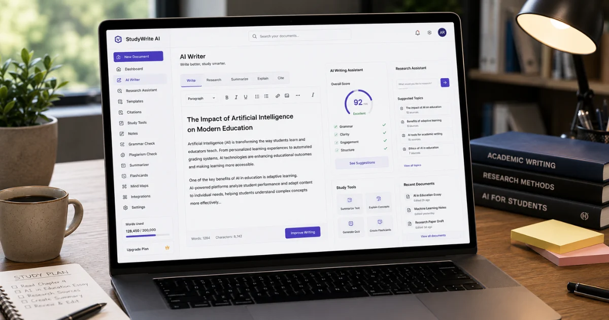Best AI Writing Tools for Students (2026): Top AI Tools for Studying, Writing, Research, and Productivity