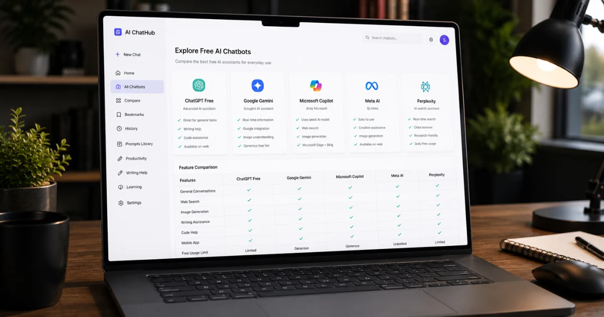 Best Free AI Chatbots (2026): Top Free AI Assistants Compared