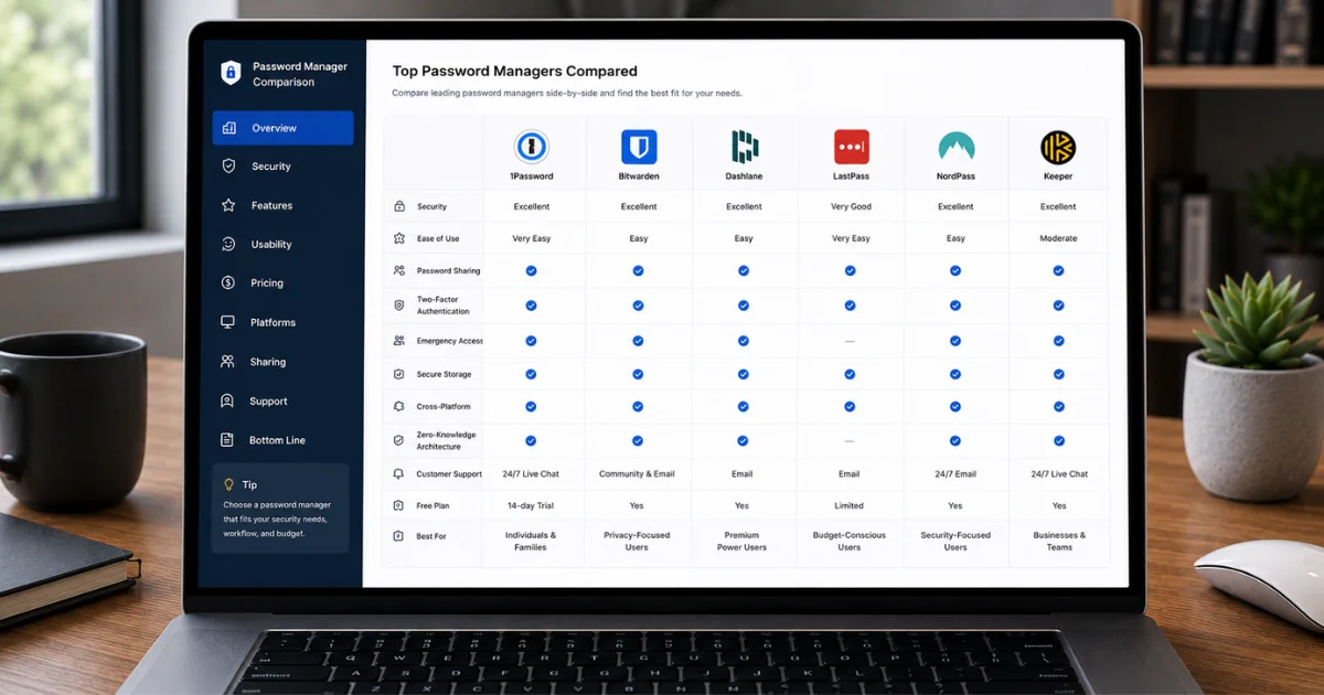Best Password Managers in 2026: A Full Comparison