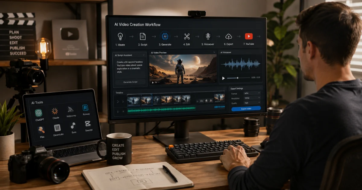 How to Create YouTube Videos with AI (2026): Complete Creator Workflow Guide