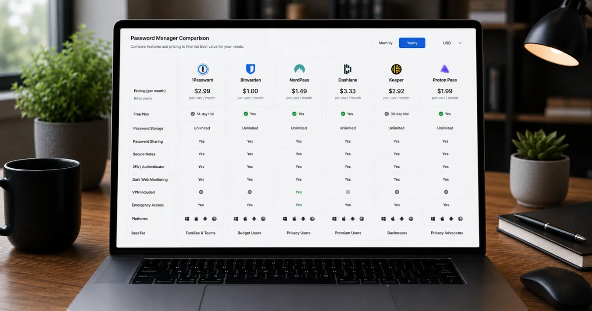 Password Manager Pricing Comparison (2026): Find the Best Value